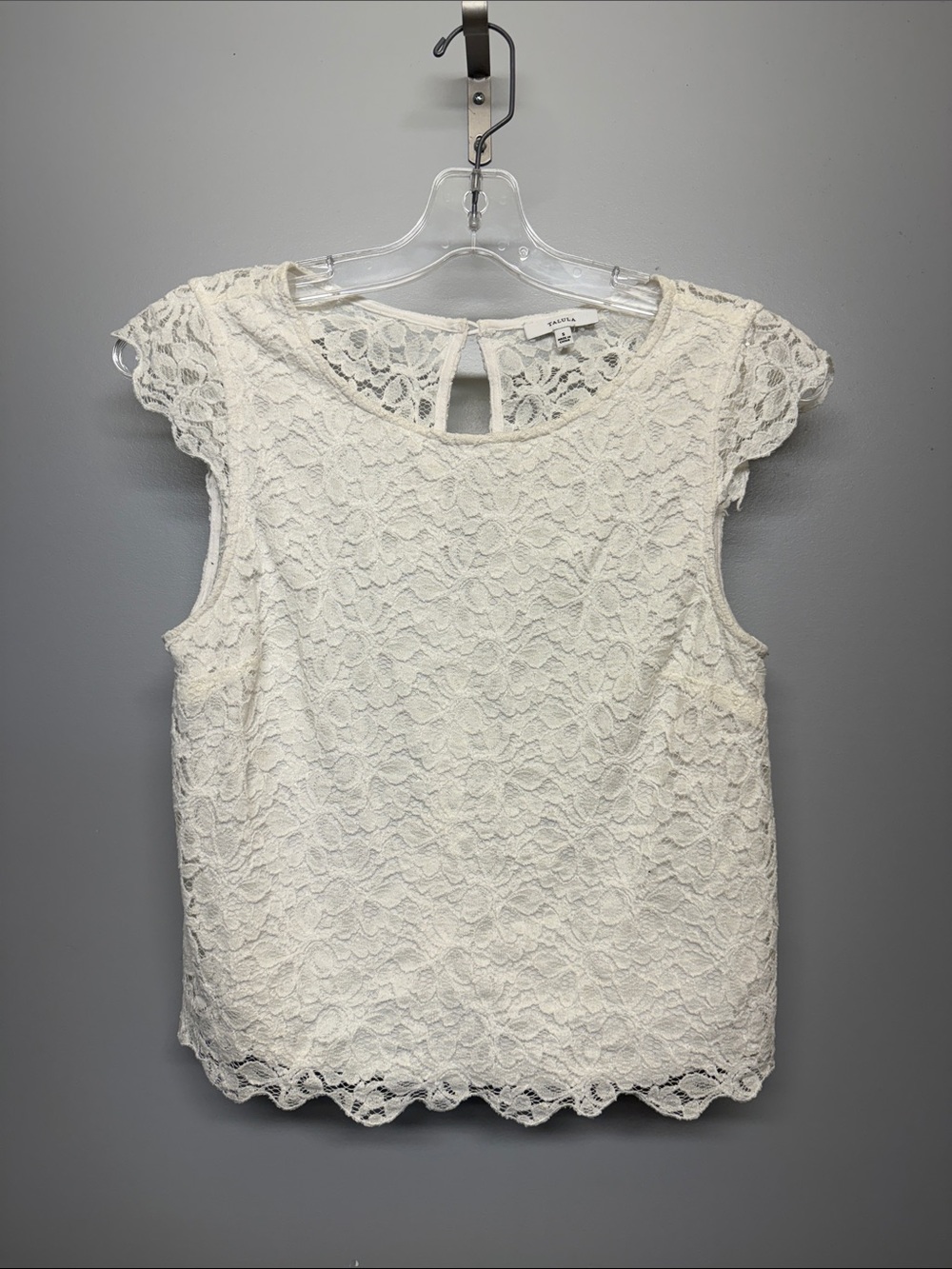 Talula Ivory Lace Soft Sleeveless Shirt